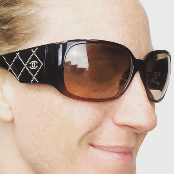 CHANEL Accessories - SOLD CHANEL 5080-B Swarovski Crystal Sunglasses